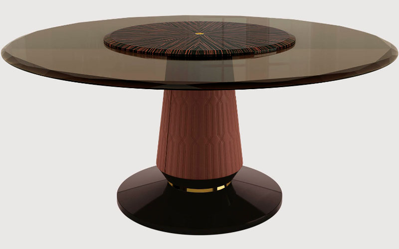 Фото 2 - Обеденный стол Omega стеклянный круглый 